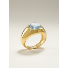 SORTIJA DE PLATA VERMEIL TOPACIO AZUL 