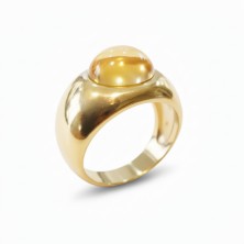 SORTIJA DE PLATA VERMEIL TOPACIO AMARILLO