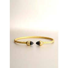 PULSERA PLATA VERMEIL BALA ONIX