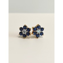PEND. ORO CON DIAMANTE Y ESMERALDA  Ó ZAFIRO