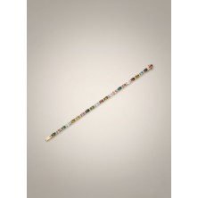 PULSERA PLATA TURMALINAS Y DIAMANTES
