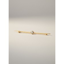 BROCHE BARRETA OA Y DIAMANTE