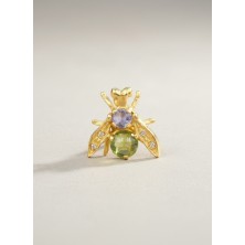 BROCHE MOSQUITA VERDE AZUL