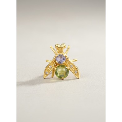 BROCHE MOSQUITA VERDE AZUL